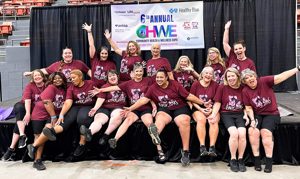 The LunaChicks performing and painting faces at the 2024 Community Health & Wellness Expo at the Monroe Civic Center.